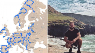 Ez a brit férfi azért utazik 30.000 kilométert Európában, hogy felírja a térképre: STOP BREXIT